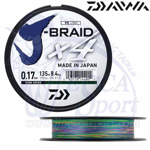 DAIWA J-BRAID X4 300 M. (MULTICOLOR)