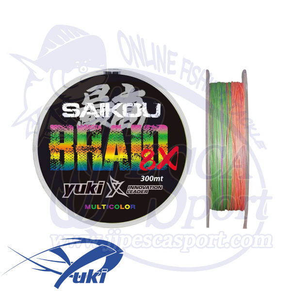 YUKI SAIKOU BRAID 8X MULTICOLOR (BOBINA DE 300 METROS)