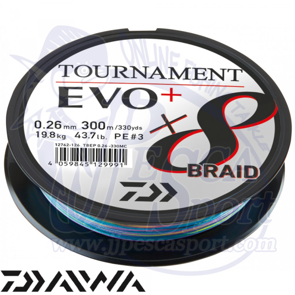 DAIWA TOURNAMENT 8 BRAID EVO + (MULTICOLOR)