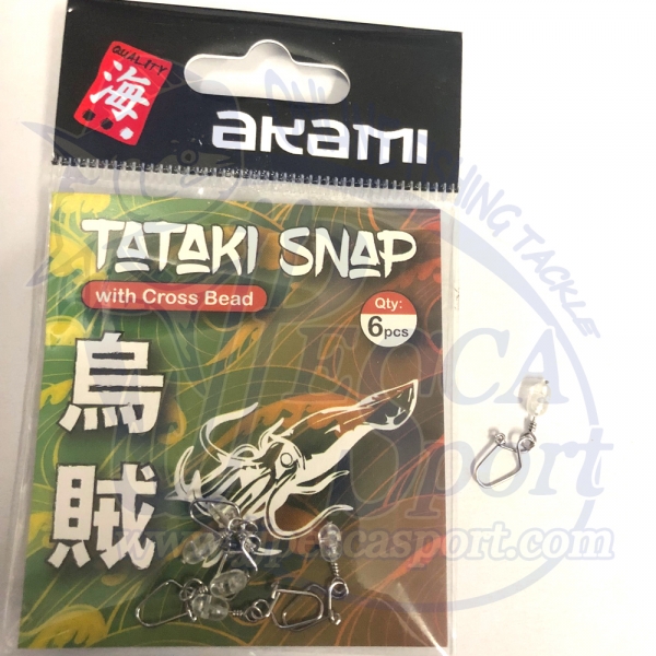 AKAMI TATAKI SNAP WITH CROSS BEAD