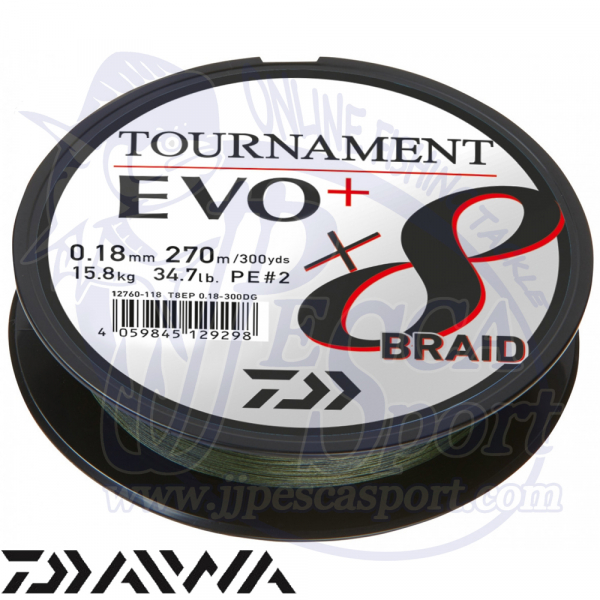 DAIWA TOURNAMENT 8 BRAID EVO + (VERDE)