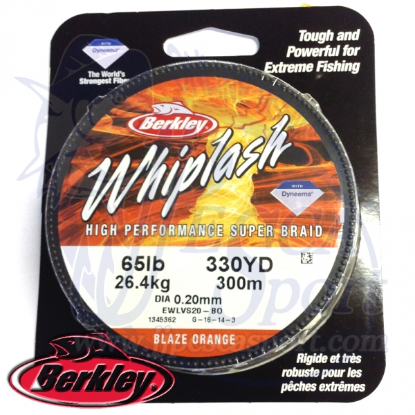 BERKLEY WHIPLASH BLAZE ORANGE